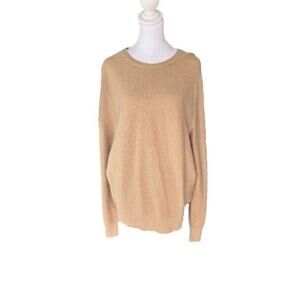 J. Crew - NWT Cotton Crewneck Sweater in Garter Stitch Sz S